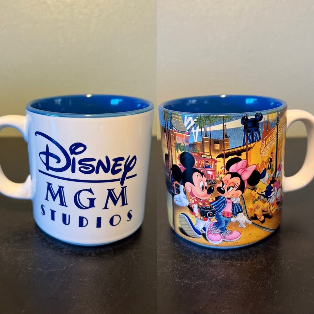 Vintage DISNEY MGM STUDIOS Mickey Mouse & Minnie Mouse Ceramic  Mug ~ Japan